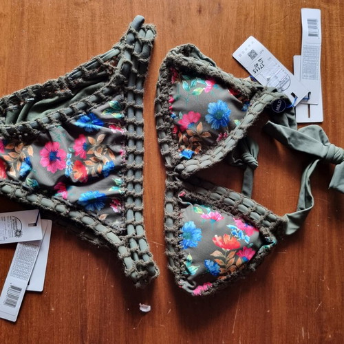 M&D bikini new, multicolor, bra size 40 and slip size 42