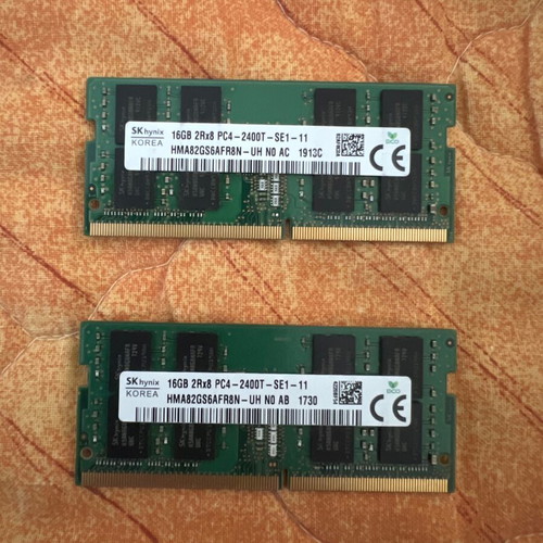 SK hynix DDR4 2400MHz SO-DIMM Laptop RAM set 32GB used (2x16GB)
