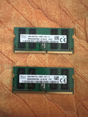 SK hynix DDR4 2400MHz SO-DIMM Laptop RAM set 32GB used (2x16GB)