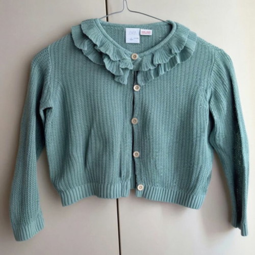 Zara knitted turquoise cardigan 110 cm