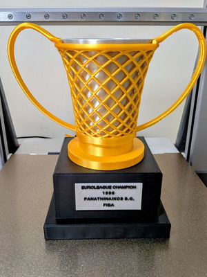 Euroleague 1996 Panathinaikos BC collectible trophy