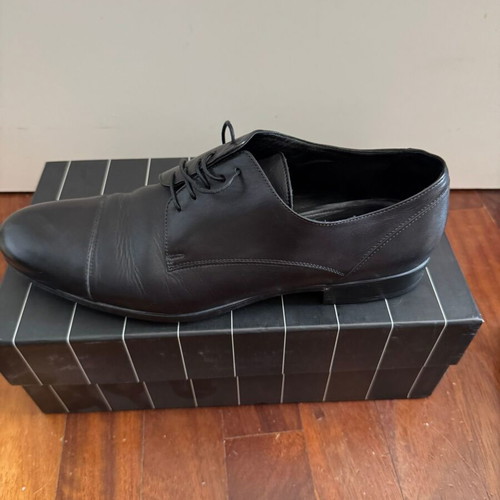Ermenegildo Zegna black leather shoes size 46 US 12 like new