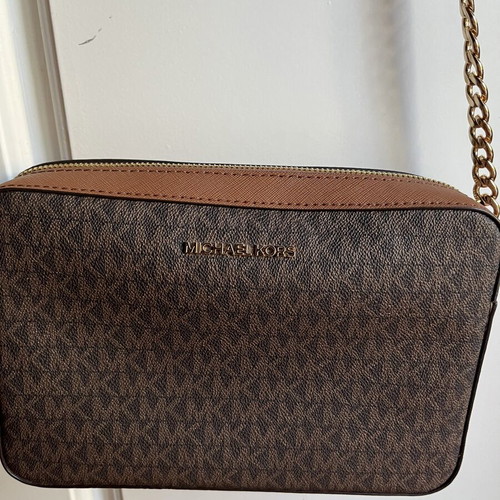 Michael Kors Jet Set Large East West Crossbody bag like new, brown/tan