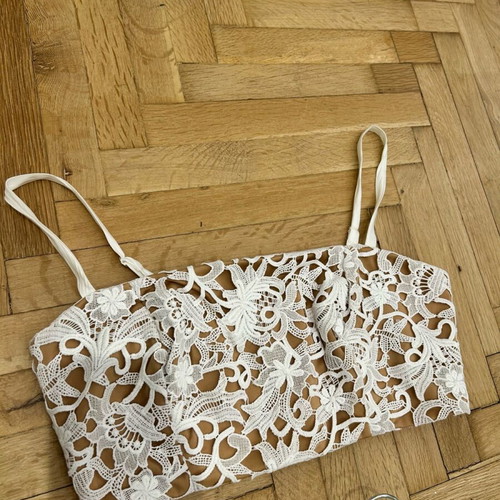 Lace set Tania Christoforatou collection new, white, 3 pieces