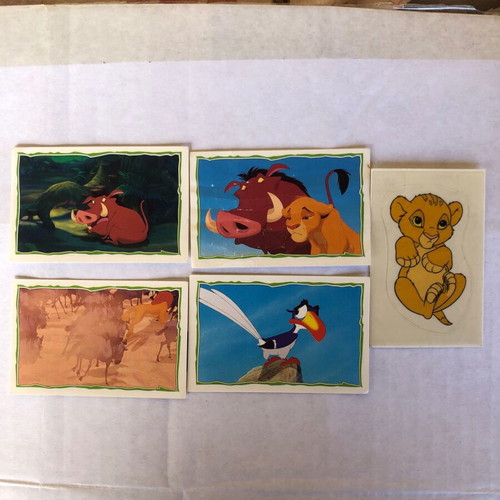 Panini The Lion King 1994 stickers like new, pack of 5