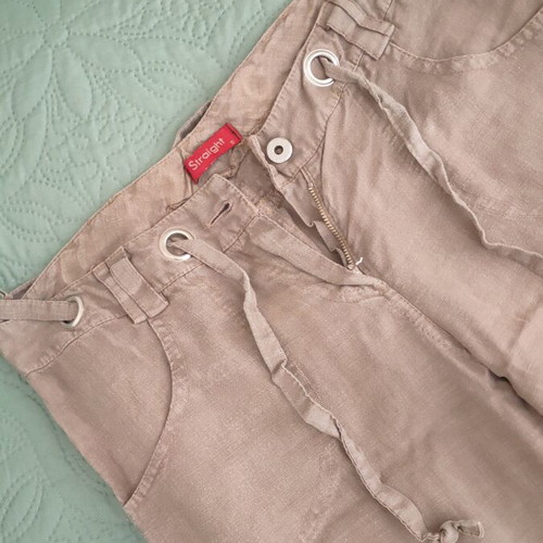 Linen pants Small gray Straight brand like new