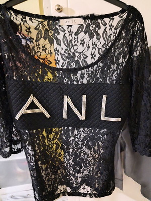 Shirt black lace ANEL size S like new