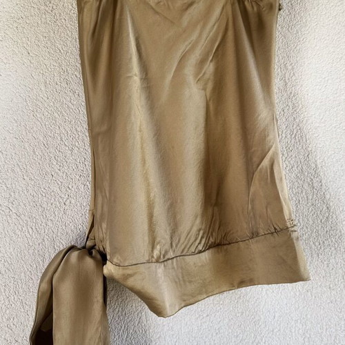 BsB Silk lingerie-style top in gold beige