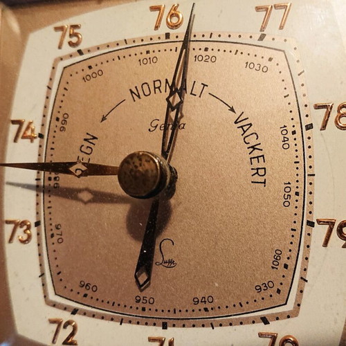 Lufft Barometer and Thermometer like new, vintage weather station from the 60s