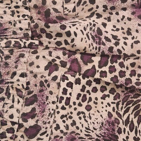 Tensione In women's pants with purple leopard print, like new, size M