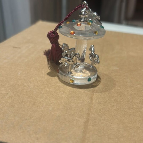 Plexiglass charm new with metal horses