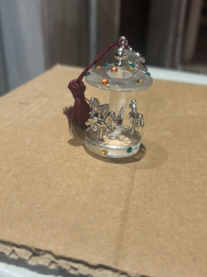 Plexiglass charm new with metal horses