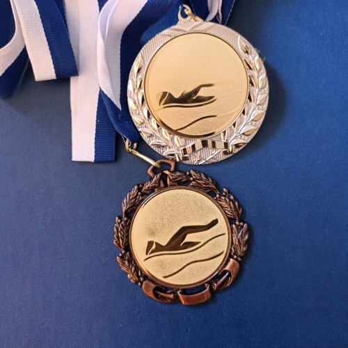 Lakoniki School Swimming Medals Set like new, 22nd and 23rd Games 2016-2017