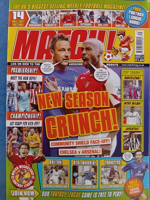 Match Football Magazine issue 2-8/8/2005 like new with all posters