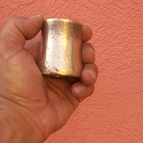 Brass weight with hole, 850 grams
