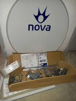 Δορυφορική κεραία NOVA καινούργια με πιάτο 65cm, LNB και καλώδιο RG6 30μ