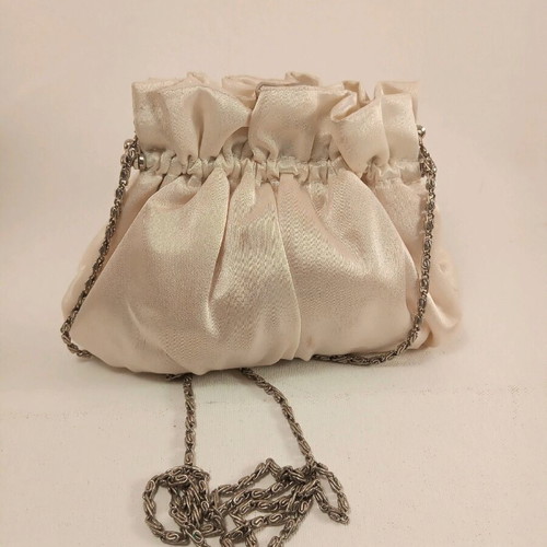 Skondras evening bridal bag used with roses and silver chain