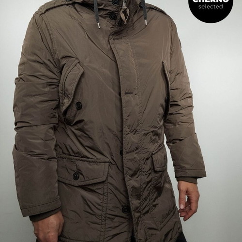Dekker hooded goose down jacket XL like new, brown-gray