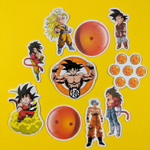 Dragon Ball 02 stickers new, collection of 10 pieces