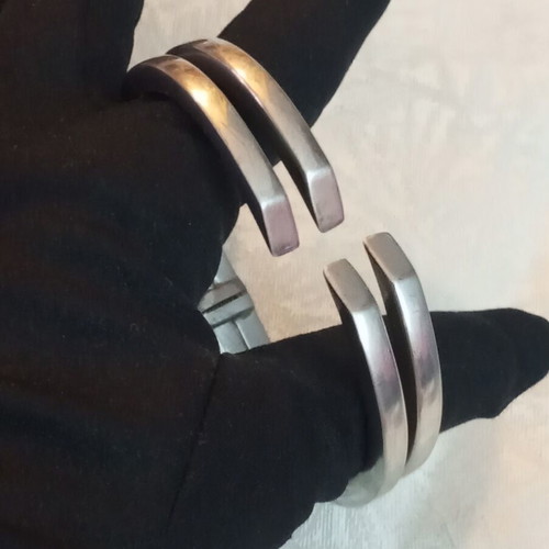 925 silver bracelet cuff, 6 cm - 5 cm adjustable