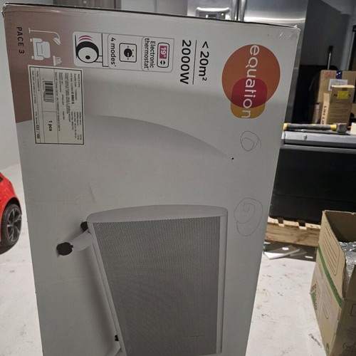 Equation 2000W space heater new, white