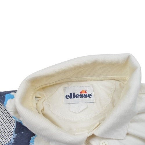 Ellesse Vintage 90s All Over Graphic Polo Tennis Shirt used, size Large