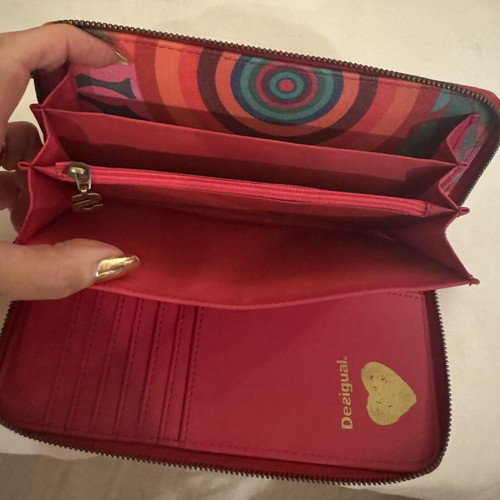 Desigual Colourful Floral Zip Around Wallet