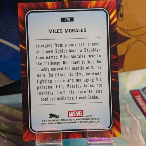 Topps Chrome Miles Morales Gold Lava Card like new