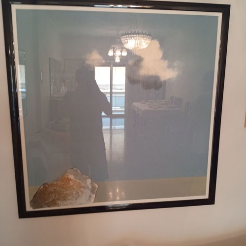 Silk Screen Print Tsoklis like new, 108 x 108 cm