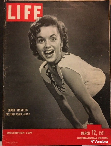  xeno periodiko Life Magazine February 26, 1951 Debbie Reynolds/Carnival/Winter in Maine/Korea,sta anglika xenoglosso