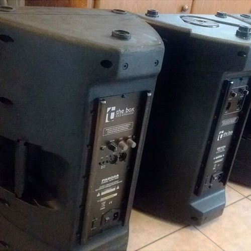 The Box professional powered speakers used 1600Watts