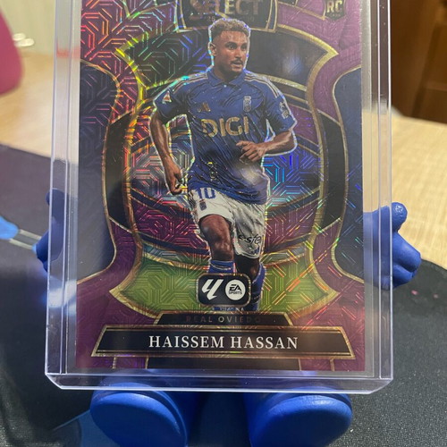 Panini Select 2025-26 La Liga Real Oviedo Haissem Hassan RC Purple Mojo card like new