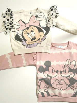 Set of 2 Minnie Mouse sweaters used, 116 cm, 5–6 years