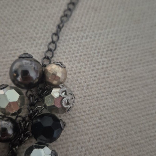 Bracelet with metal base and acrylic beads like new