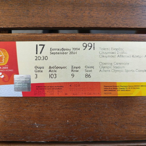 Olympic Games 2004 Tickets like new, general rehearsal and opening ceremonies
