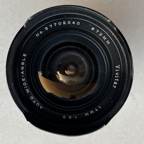 Vivitar Auto Wide-Angle 17mm f/3.5 Tokina lens used, Canon FD mount