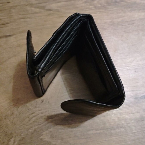 Prada vintage wallet, black leather