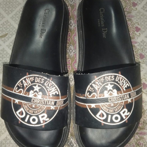 Christian Dior black slippers size 44 like new