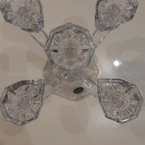 Lisa Mori Lead Crystal Candlestick new