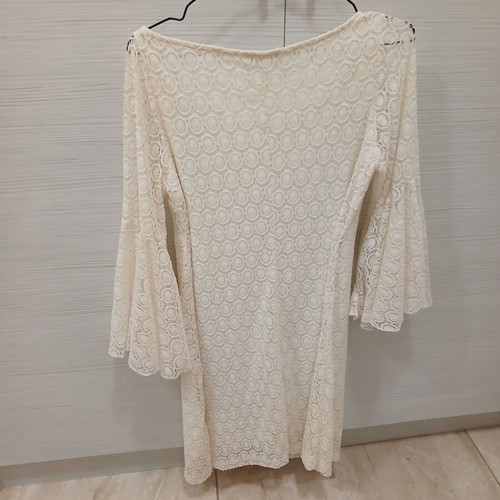 Be You Lace Dress M/L, sugar color, like new, 3/4 sleeves