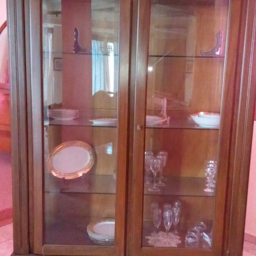 Showcase new made of solid wood