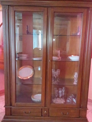 Showcase new made of solid wood