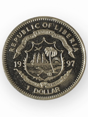 Liberia 1 Dollar Coin 1997 used Kon-Tiki
