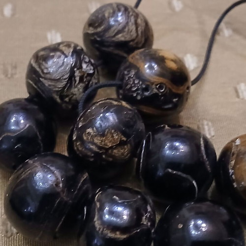 Yiousouri Worry Beads used, collectible, 192 gr, black coral
