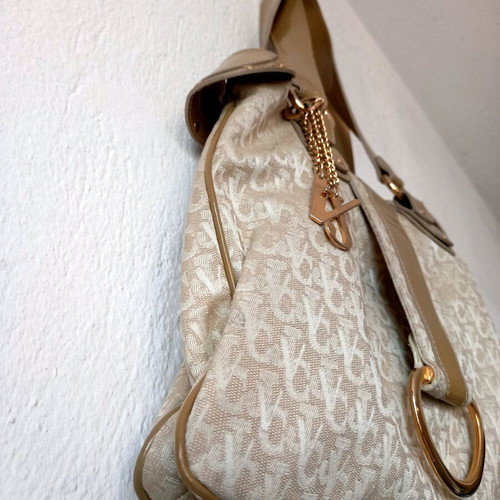 Versace Jeans Couture shoulder bag used, beige and gold