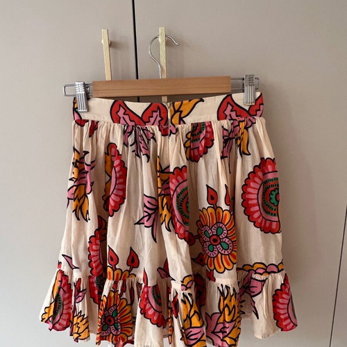 Karavan mini skirt with ruffles, multicolor