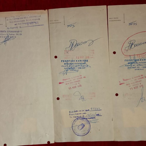 Collectible handwritten promissory notes 1960-1972 like new