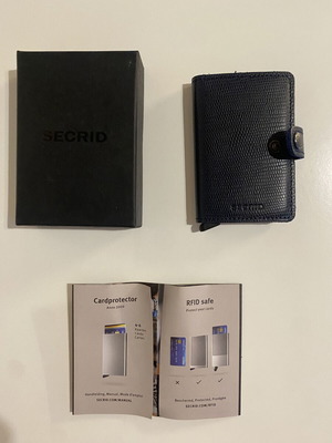 Secrid Miniwallet ανδρικό πορτοφόλι καρτών με RFID μπλε, σαν καινούριο