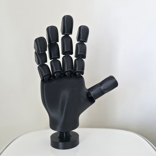 3D Flexible Hand right or left with base, new