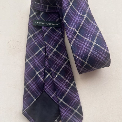 Oxford Company tie, grey and purple